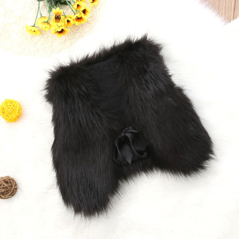 Girls Casual Fur Vest